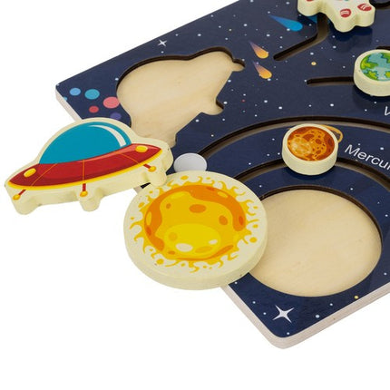 Kruzzel Houten Puzzel - Zonnestelsel - Educatief Montessori Speelgoed