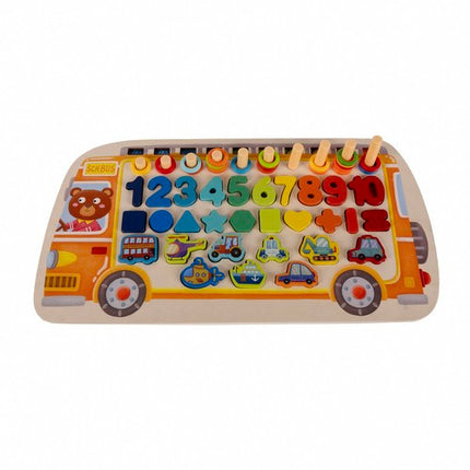 Kruzzel Houten Educatieve Puzzel - 6-in-1 Sorteerspel