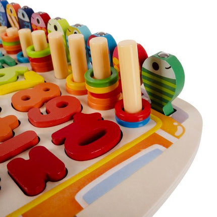 Kruzzel Houten Educatieve Puzzel - 6-in-1 Sorteerspel