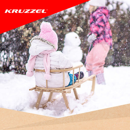 Kruzzel Houten Slee met Rugleuning - 100 kg - 89 cm