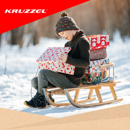 Kruzzel Houten Slee met Rugleuning - 100 kg - 89 cm