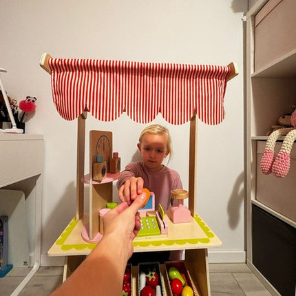 Houten Speelgoedwinkel  Supermarkt 25 delig