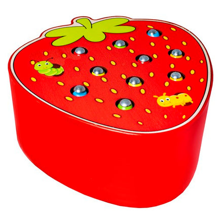 Kruzzel Houten Aardbei Vang het Wormpje Spel