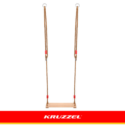 Kruzzel Houten Schommel - Klassiek Zitje - Voor Binnen en Buiten