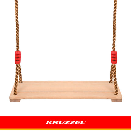 Kruzzel Houten Schommel - Klassiek Zitje - Voor Binnen en Buiten