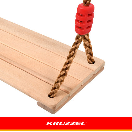 Kruzzel Houten Schommel - Klassiek Zitje - Voor Binnen en Buiten