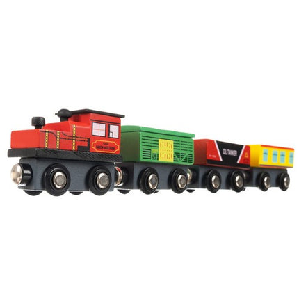 Kruzzel Houten Treinset - 12-delig - Inclusief Organizer