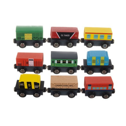 Kruzzel Houten Treinset - 12-delig - Inclusief Organizer