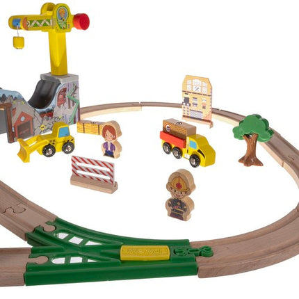 Kruzzel Houten Treinbaan - 57-Delig - 3,2 Meter Spoor