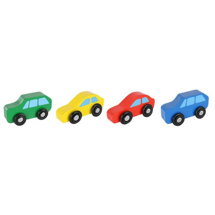 Kruzzel Houten Transporttruck - Inclusief Trailer en 4 Auto's
