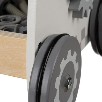 Kruzzel 3-in-1 Houten Werkbank - DIY Gereedschapskist en Loopwagen