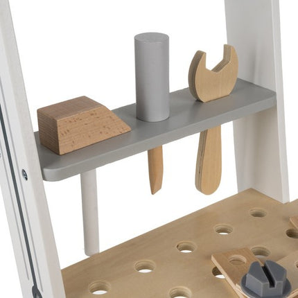 Kruzzel 3-in-1 Houten Werkbank - DIY Gereedschapskist en Loopwagen