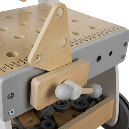 Kruzzel 3-in-1 Houten Werkbank - DIY Gereedschapskist en Loopwagen