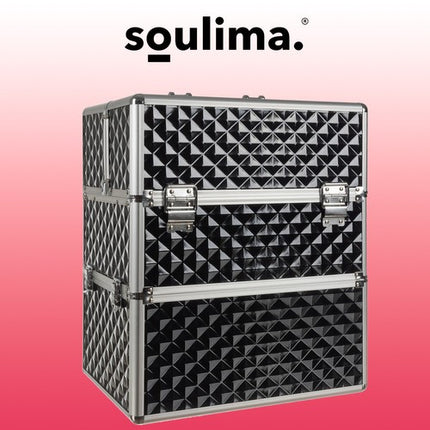 Soulima XL Cosmetische Koffer - 42,5 cm - 3D Opvouwbaar - Zwart