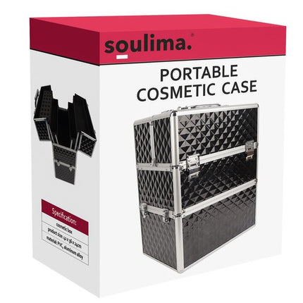 Soulima XL Cosmetische Koffer - 42,5 cm - 3D Opvouwbaar - Zwart