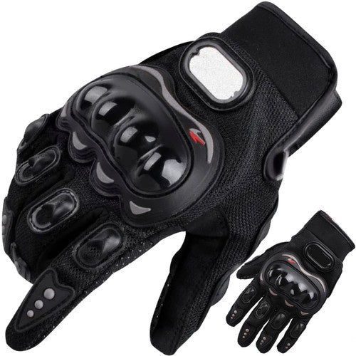 Trizand Motorhandschoenen XL - Beschermend Nylon - Zwart