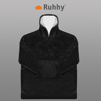 Ruhhy XXL Oversized Deken-Sweatshirt - Zwart - 120x190 cm