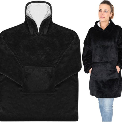 Ruhhy XXL Oversized Deken-Sweatshirt - Zwart - 120x190 cm