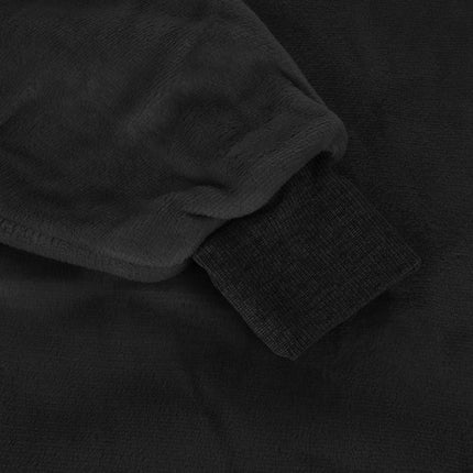 Ruhhy XXL Oversized Deken-Sweatshirt - Zwart - Flanel