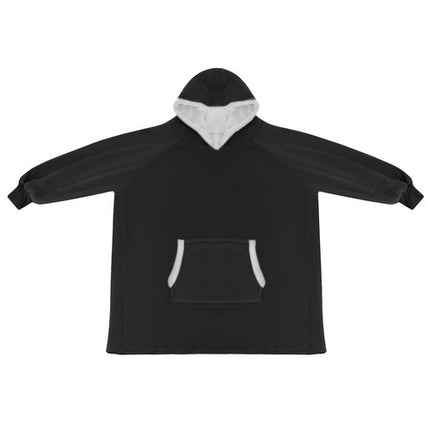 Ruhhy XXL Oversized Deken-Sweatshirt - Zwart - Flanel