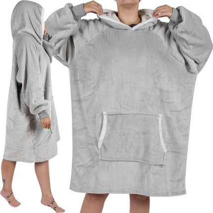 Ruhhy XXL Oversized Deken-Sweatshirt - Grijs - Flanel