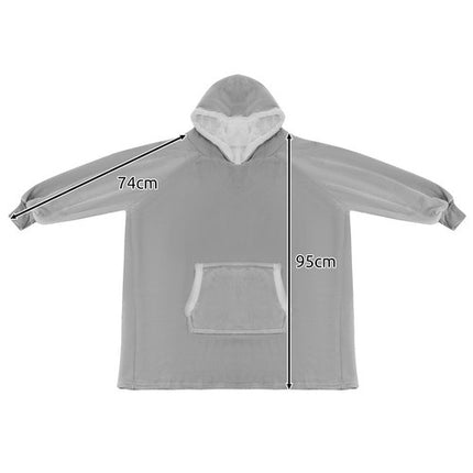 Ruhhy XXL Oversized Deken-Sweatshirt - Grijs - Flanel
