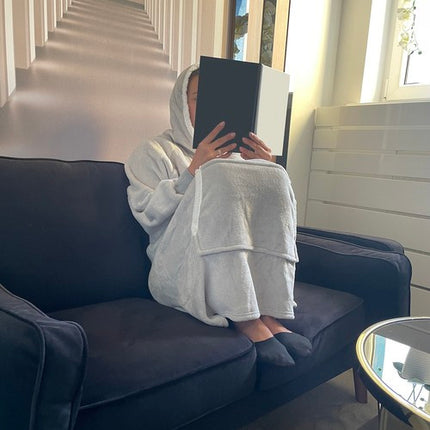 Ruhhy XXL Oversized Deken-Sweatshirt - Grijs - Flanel