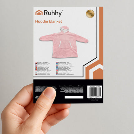 Ruhhy Oversized Blanket Hoodie - XXL - Roze - Warm & Zacht