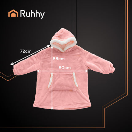 Ruhhy Oversized Blanket Hoodie - XXL - Roze - Warm & Zacht