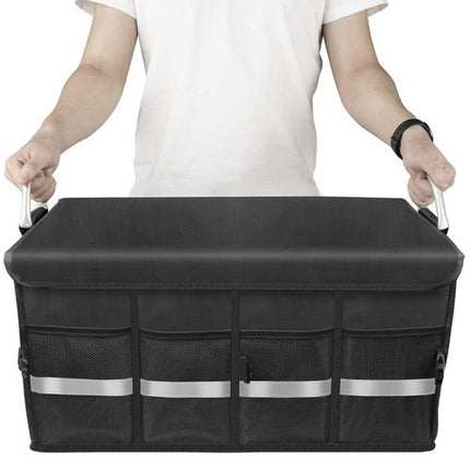 Xtrobb Kofferbak Organizer - 50 Liter - Met Deksel en Vakken - Zwart