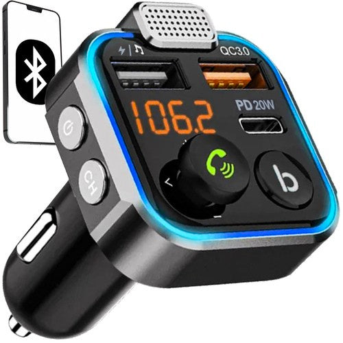 Xtrobb Bluetooth FM Transmitter met Autolader - 3.1A USB-C