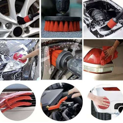 Xtrobb Auto Detailing Set - 19-Delig - Professionele Reinigingskit - Zwart/Rood