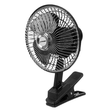 Xtrobb Roterende Auto Ventilator - 12V - Met Clip - Zwart