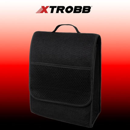 Xtrobb Vilt Kofferbak Organizer - 12 Liter - Met Klittenband - Zwart