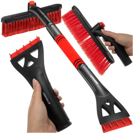 Xtrobb Telescoop Ijskrabber met Roterende Sneeuwborstel - 95 cm