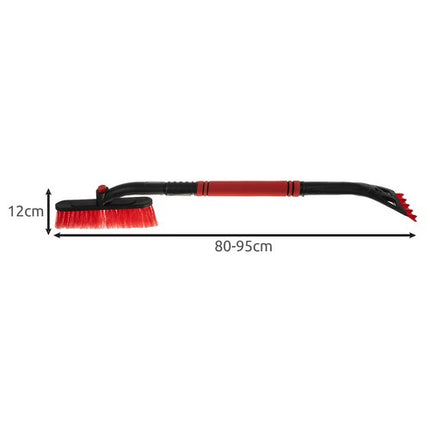 Xtrobb Telescoop Ijskrabber met Roterende Sneeuwborstel - 95 cm