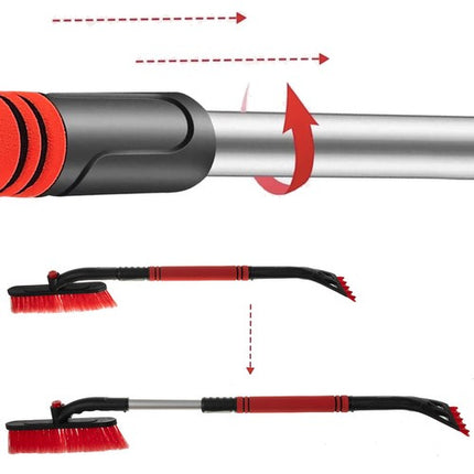 Xtrobb Telescoop Ijskrabber met Roterende Sneeuwborstel - 95 cm