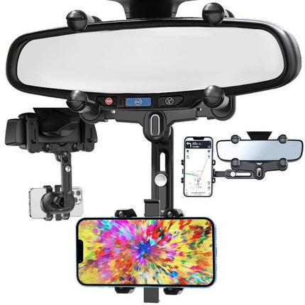 Xtrobb Autotelefoonhouder - Voor Achteruitkijkspiegel - Universeel - 360° Draaibaar