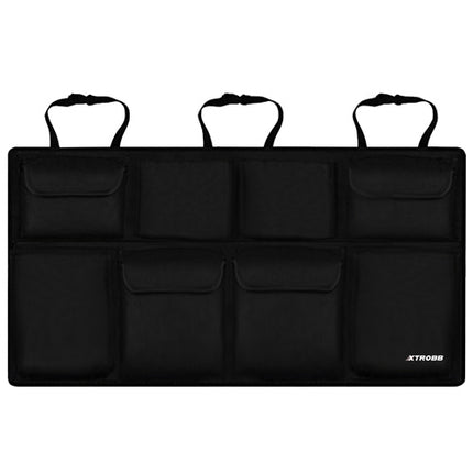 Xtrobb Kofferbak Organizer - Auto Stoelbeschermer - 8 Vakken - Zwart