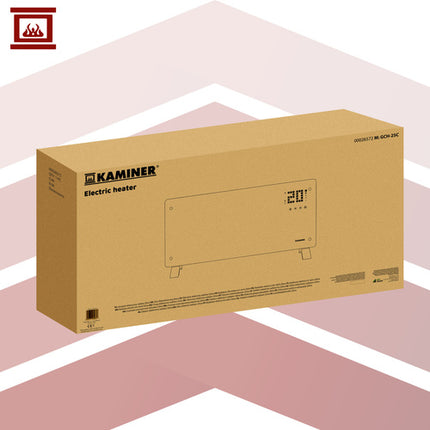 Kaminer Zelva Glazen Elektrische Radiator - 2500W - WiFi - Zwart