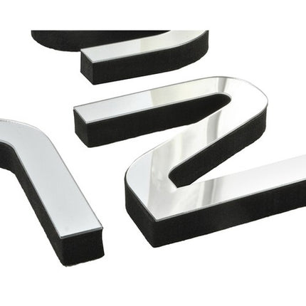 Ruhhy DIY Wandklok - Zelfklevend - 60-130 cm - Zilver - 3D Effect