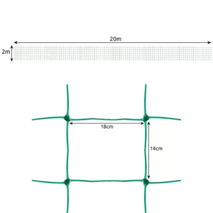Gardlov Klimplantennet - 2 x 20 meter - Groen - Stevig Steunnet