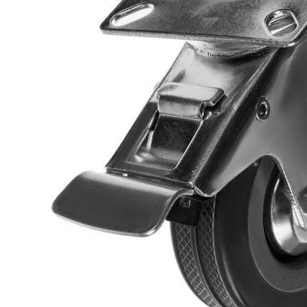 Malatec Zwenkwielen Set - 75 mm - Met Rem - 220 kg - 4 Stuks