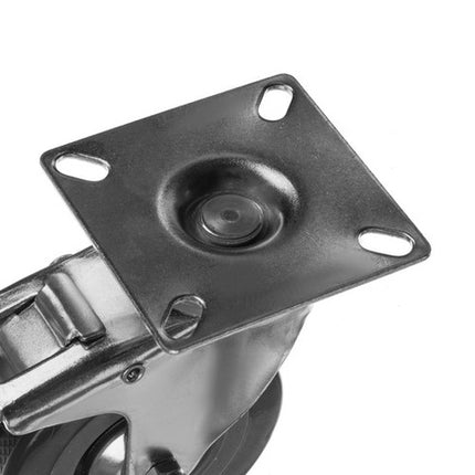 Malatec Zwenkwielen Set - 75 mm - Met Rem - 220 kg - 4 Stuks