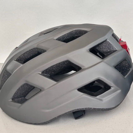 Benson Fietshelm Volwassenen met LED - Maat M (54-58 cm) - Mat Grijs - Verstelbaar