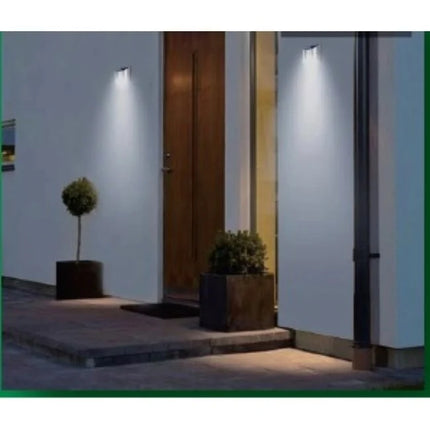 Hofftech Stijlvolle Solar Wandlamp – RVS – 4 SMD LED's – IP44