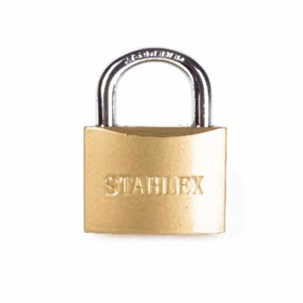 Stahlex Hangslot 38 mm – Geharde Beugel – Goudkleurig – Incl. 3 Sleutels