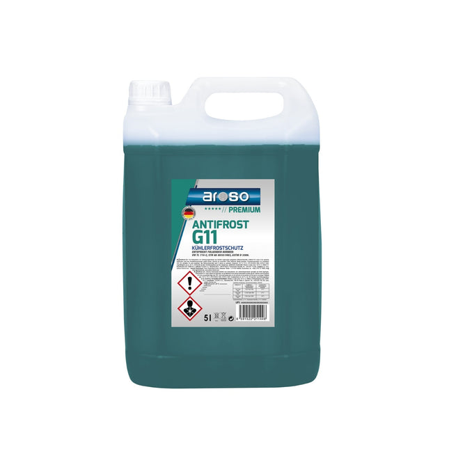 AROSO Koelvloeistof G11 – 5 Liter – Bescherming tot -35°C – Blauw/Groen