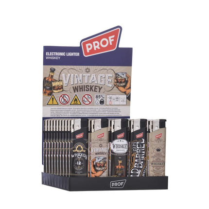 Prof Aansteker Whiskey Design - 50 Stuks - Voordeelverpakking